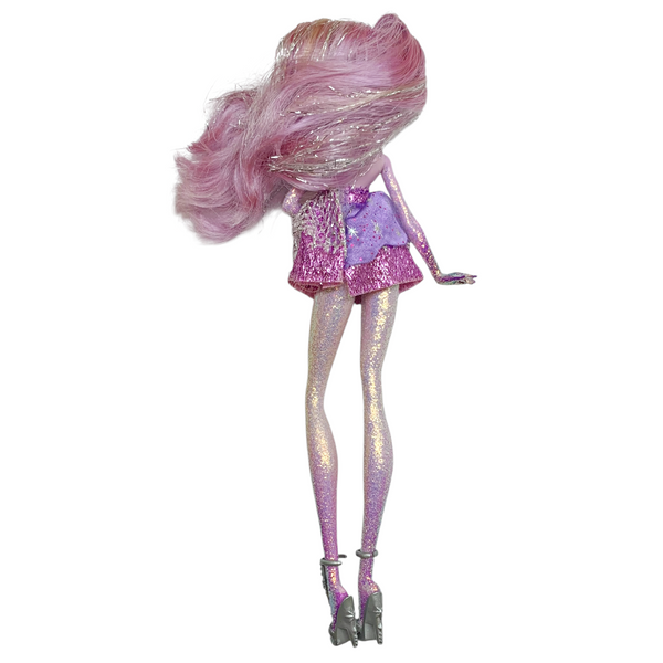 Mattel Barbie A Fashion Fairytale Shim'r Flairy Purple Glitter Doll