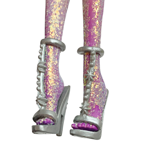 Mattel Barbie A Fashion Fairytale Shim'r Flairy Purple Glitter Doll