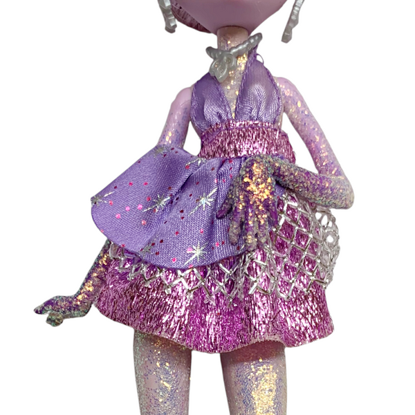 Mattel Barbie A Fashion Fairytale Shim'r Flairy Purple Glitter Doll