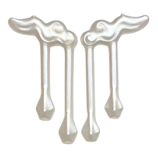 Monster High Jinafire Long Gore-Geous Oasis G3 Doll Replacement Pearl White Cloud Earrings