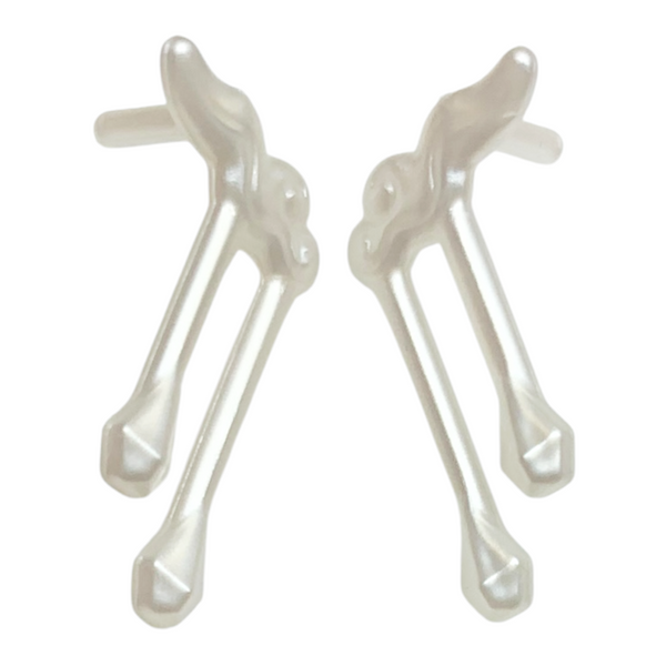 Monster High Jinafire Long Gore-Geous Oasis G3 Doll Replacement Pearl White Cloud Earrings