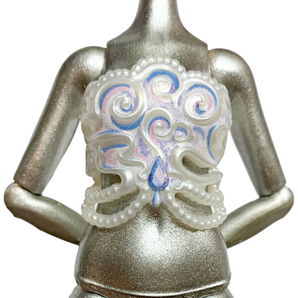 Monster High Jinafire Long Gore-Geous Oasis G3 Doll Replacement White Chest Plate Piece