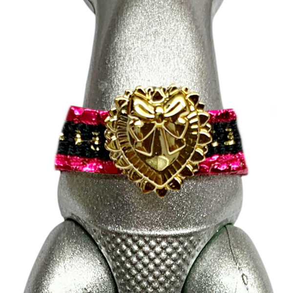 LOL Surprise OMG Queens Prism Doll Replacement Metallic Pink & Black Heart Belt