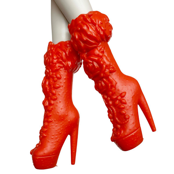 Ever After High Rosabella Beauty Epic Winter Doll Replacement Boots Prototype Red Shoes