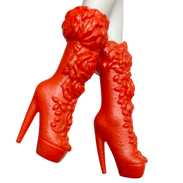 Ever After High Rosabella Beauty Epic Winter Doll Replacement Boots Prototype Red Shoes