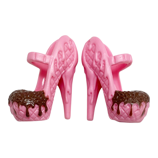 Ever After High Holly O'Hair Sugar Coated Doll Replacement Pink & Brown Shoes
