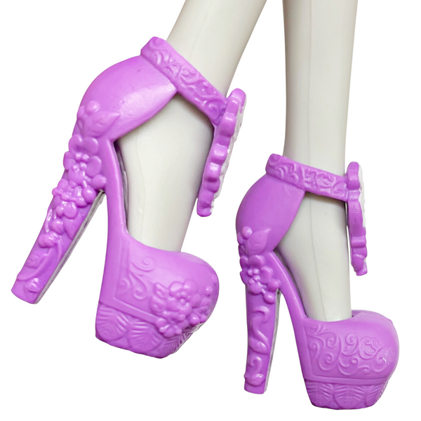 Ever After High Holly O'Hair Powerful Princess Doll Replacement Purple & White Flower Shoes