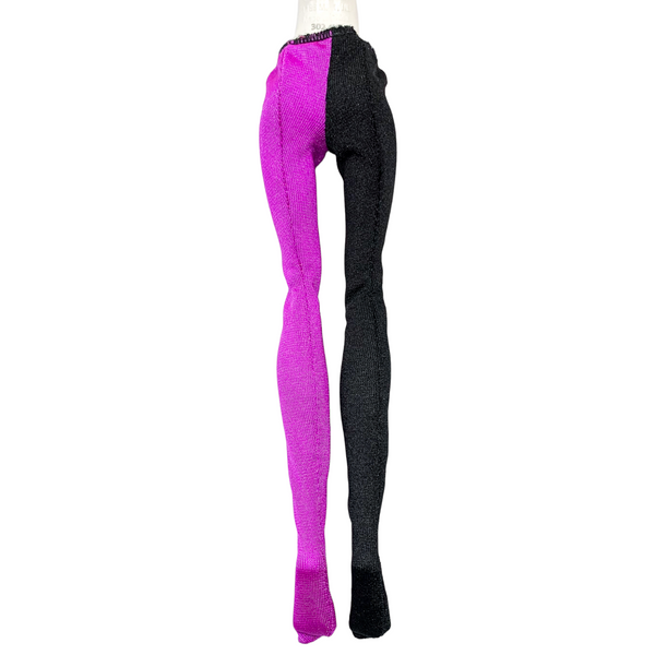 Monster High Freaky Fusion Operetta / Frankie Doll Replacement Black & Purple Leggings