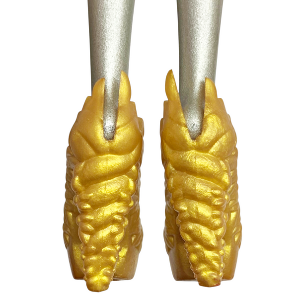 Ever After High Apple White Mirror Beach Doll Replacement Gold Shoes