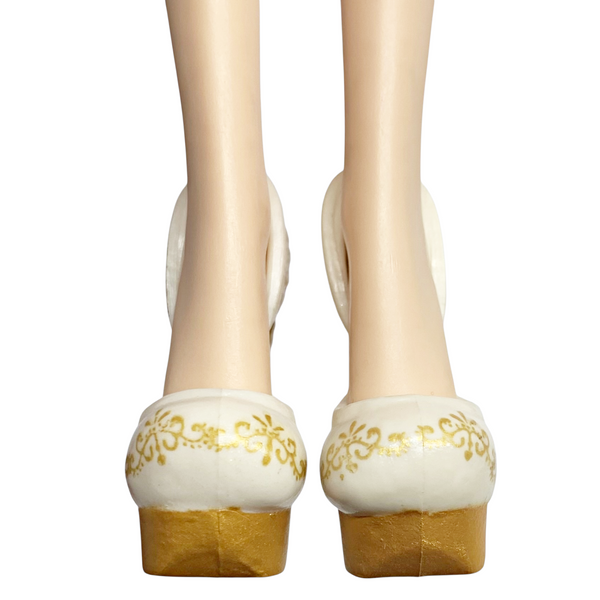 Ever After High Madeline Hatter First Chapter Original Doll Replacement White & Gold Shoes