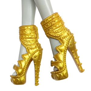 Monster High Frights Camera Action Clawdeen Doll Replacement Gold Shoes