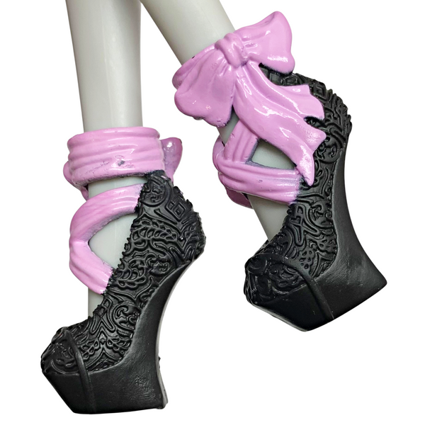 Ever After High Duchess Swan 1st Chapter Original Doll Replacement Shoes Black Ballet Slippers