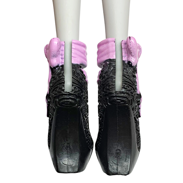 Ever After High Duchess Swan 1st Chapter Original Doll Replacement Shoes Black Ballet Slippers