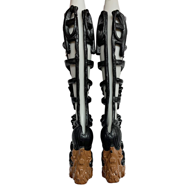 Ever After High Cedar Wood Spring Unsprung Doll Replacement Tall Black & Brown Shoes