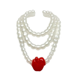 Ever After High Hat-Tastic Tea Party Apple White Doll Replacement White Pearl Necklace