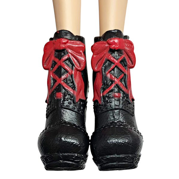 Ever After High Cerise Hood Hat-Tastic Tea Party Doll Replacement Black & Red Shoes