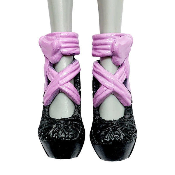 Ever After High 1st Chapter Original Duchess Swan Doll Replacement Black Ballet Slippers Shoes