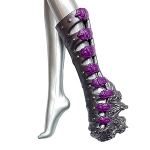 Ever After High Dragon Games Raven Queen Doll Replacement Left Shoe Tall Silver Boot