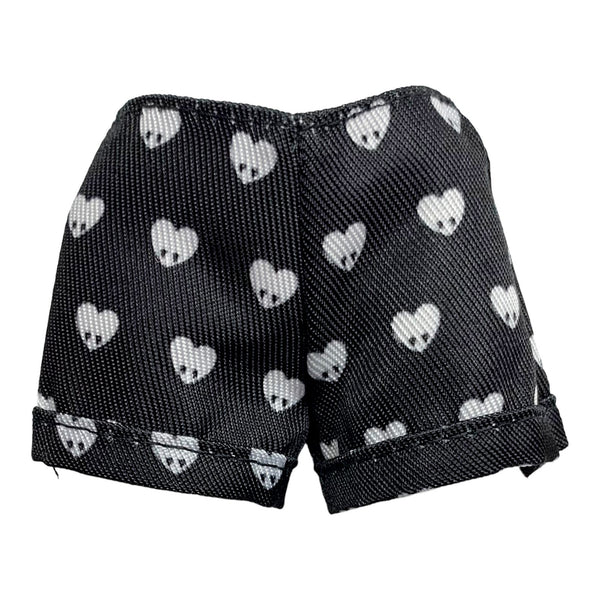 Monster High G3 Draculaura Doll Outfit Replacement Black & White Heart Shorts