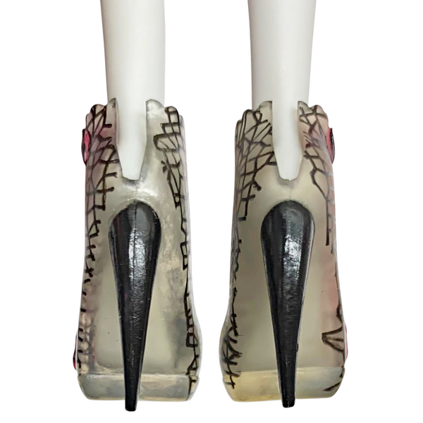 Monster High Draculaura Ghouls Rule Doll Replacement Shoes Black & Pink Heels