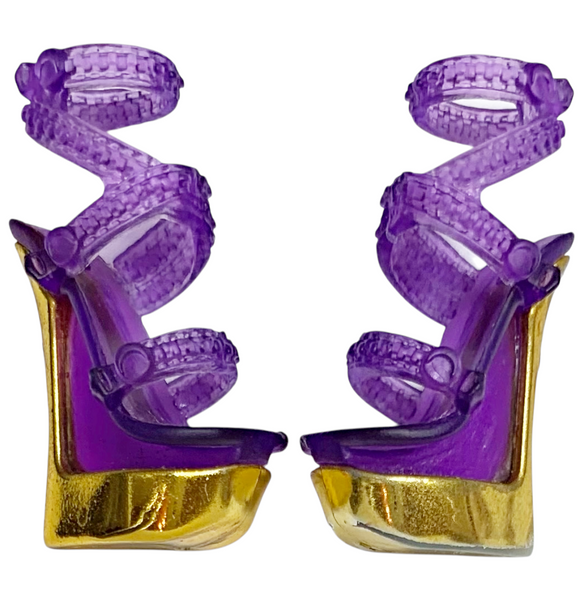 Monster High Clawdeen Wolf 13 Wishes Haunt The Casbah Doll Replacement Purple Shoes
