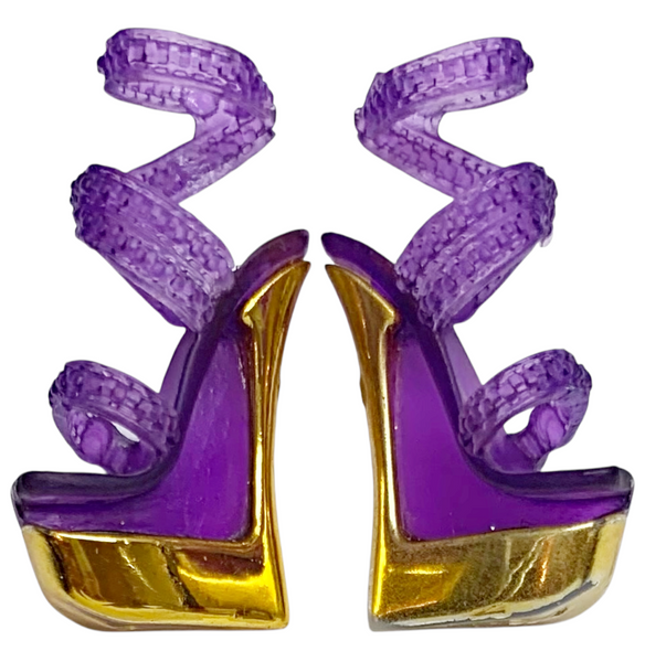 Monster High Clawdeen Wolf 13 Wishes Haunt The Casbah Doll Replacement Purple Shoes