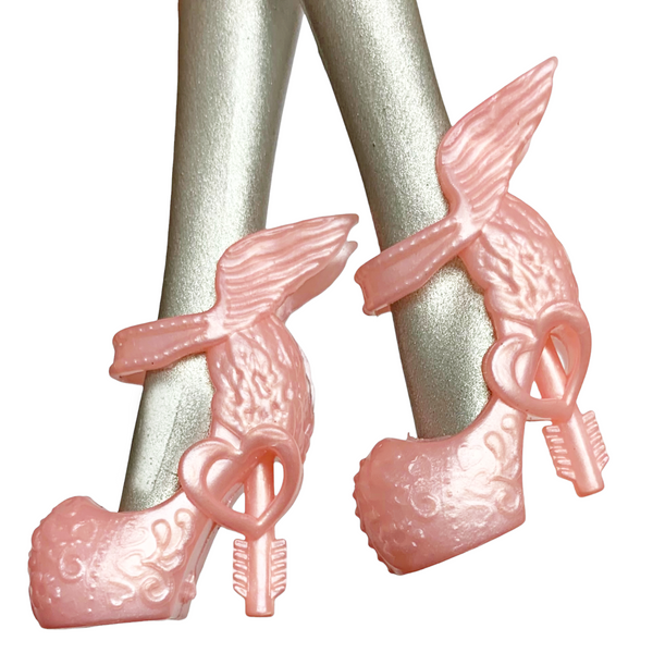 Pearl Pink Replacement Doll Shoes Fits Ever After High CA Cupid Dolls