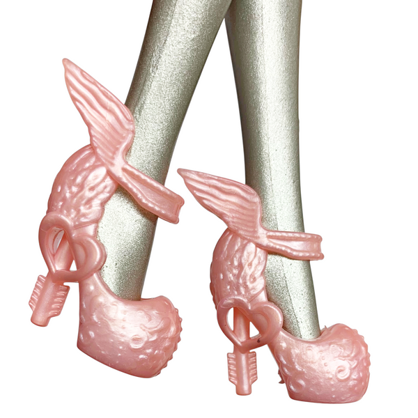Pearl Pink Replacement Doll Shoes Fits Ever After High CA Cupid Dolls