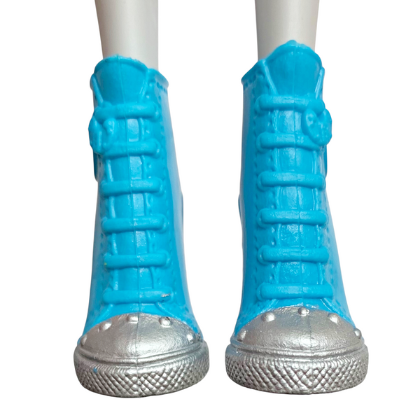 Monster High Frankie Stein Day To Night Fashion Doll Replacement Blue & Silver Shoes