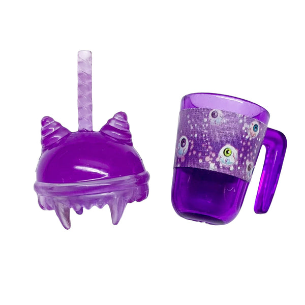 Monster High G3 Abbey Bominable Doll Replacement Purple Cup & Lid Drink Part