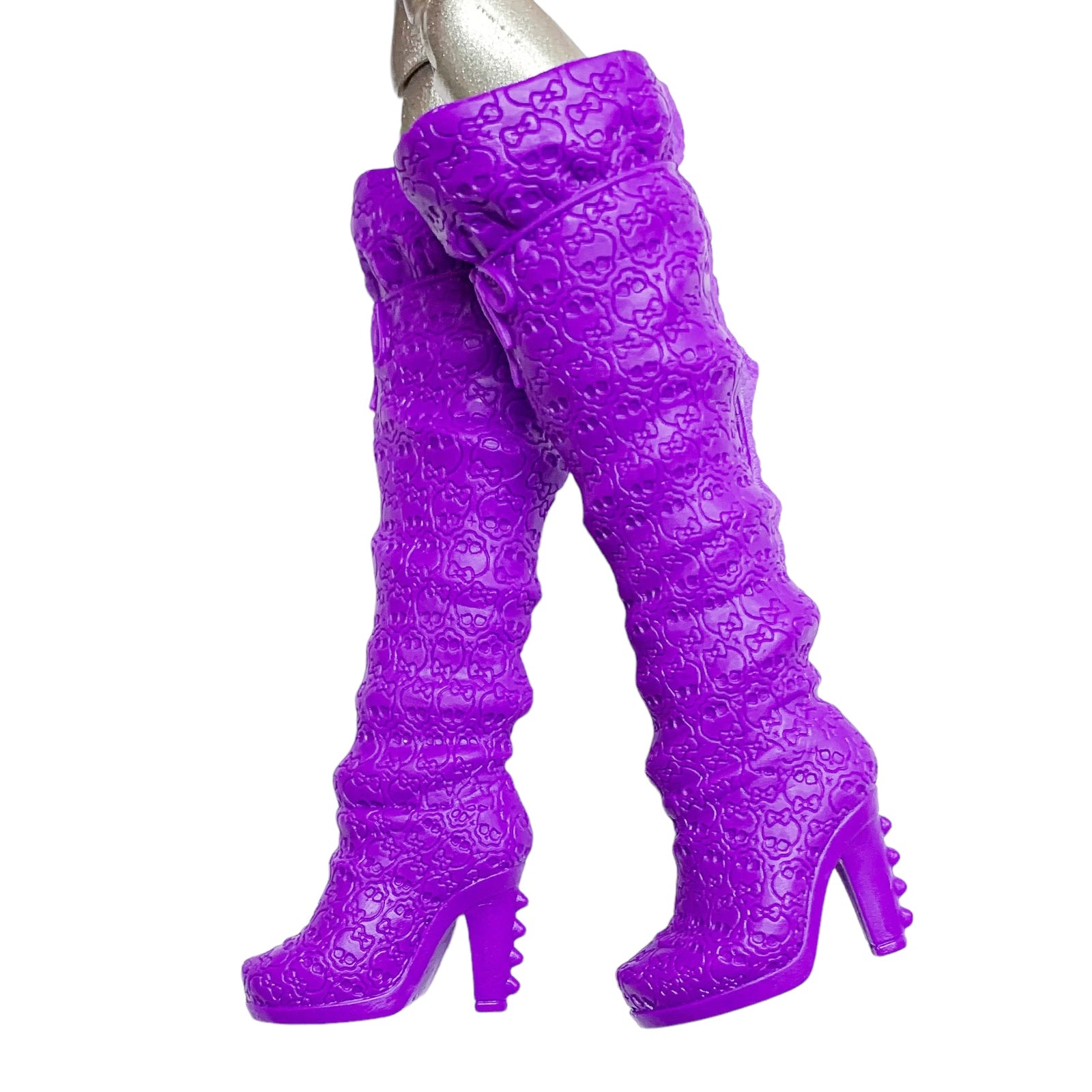 Monster High G3 Boo-tique Studio Clawdeen Wolf Doll Replacement Shoes Tall Purple Boots