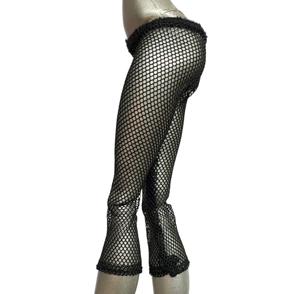Monster High 1st Wave Original Style Draculaura Doll Black Capri Tights Mesh Fishnet Leggings