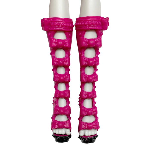 Monster High I Heart Fashion Iris Clops Doll Replacement Pink & Black Tall Bow Shoes