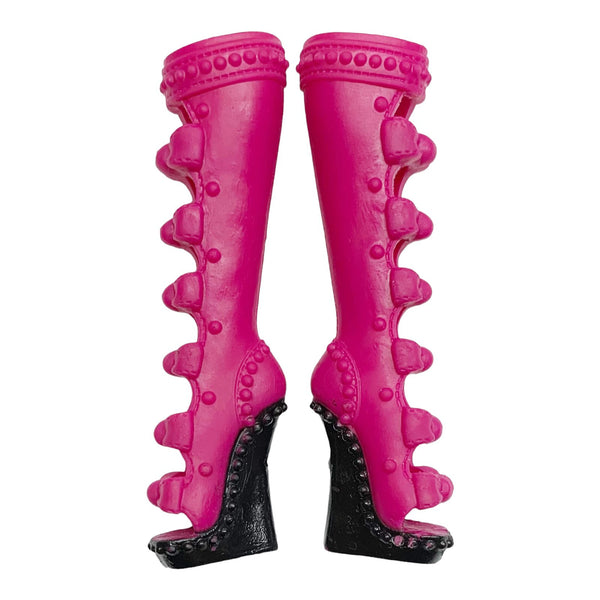 Monster High I Heart Fashion Iris Clops Doll Replacement Pink & Black Tall Bow Shoes