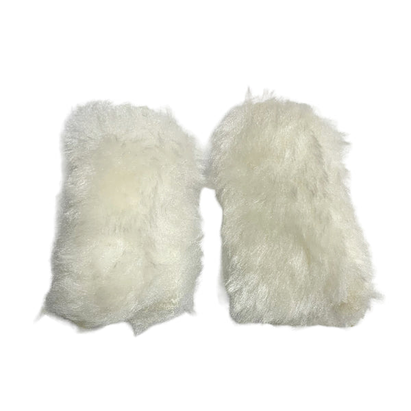 Bratz & Monster High Doll Size White Faux Fur Leg Warmers