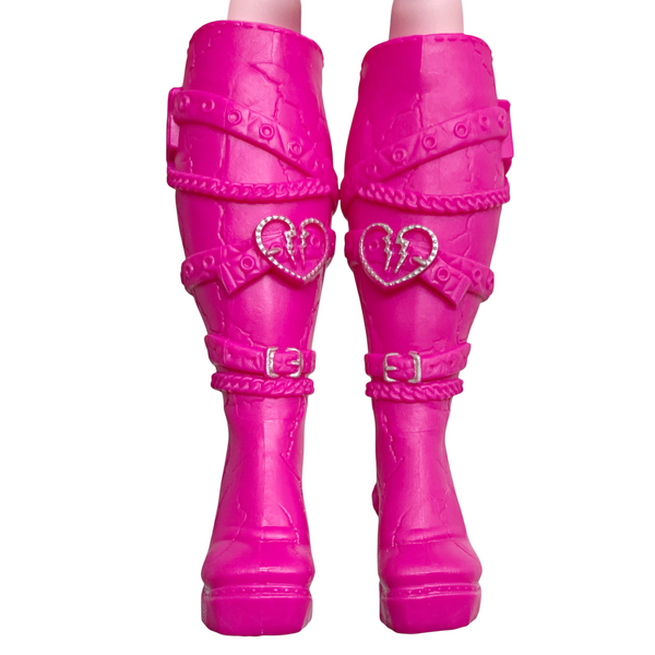 Monster High Catty Noir Faboolous Friends G3 Doll Replacement Shoes Tall Pink Boots