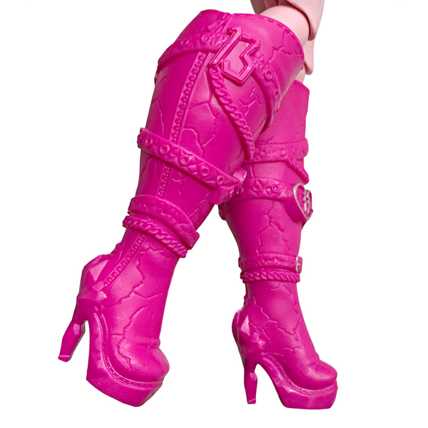 Monster High Catty Noir Faboolous Friends G3 Doll Replacement Shoes Tall Pink Boots