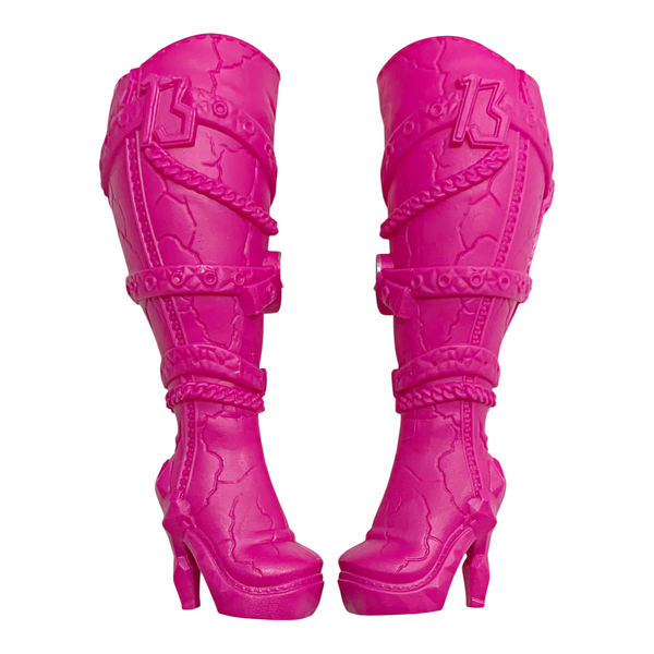 Monster High Catty Noir Faboolous Friends G3 Doll Replacement Shoes Tall Pink Boots