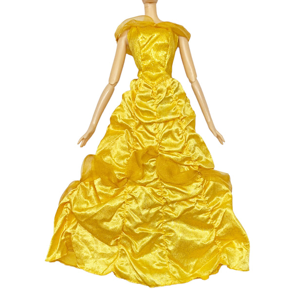 Disney 17" Singing Belle Beauty & The Beast Doll Outfit Replacement Gold Gown Dress
