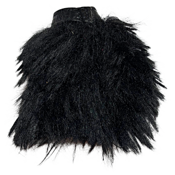 Monster High Jane Boolittle Gloom & Bloom Doll Outfit Replacement Black Faux Fur Skirt