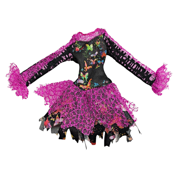 Monster High Bonita Femur Freaky Fusion Doll Outfit Replacement Butterfly Dress