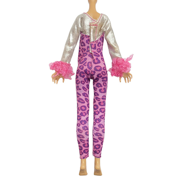 Bratz Cloe Catz Doll Outfit Replacement Kitty Cat Fur Trim Romper Jumper Jumpsuit