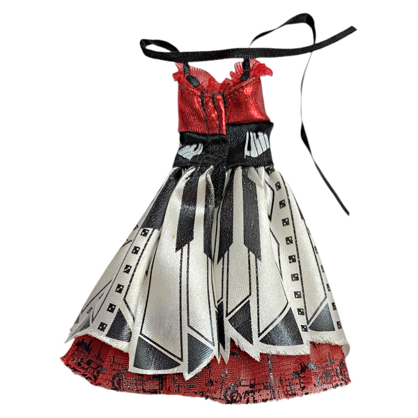 Monster High Operetta Frights Camera Action Doll Outfit Replacement Red & White Dress