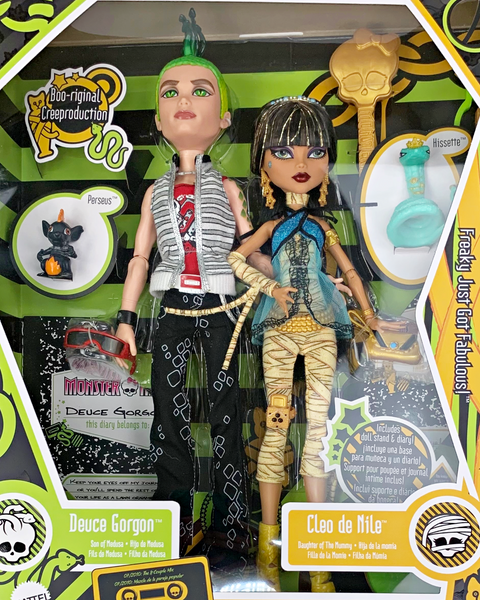 Monster High Cleo De Nile & Deuce Gorgon Boo-riginal Creeproduction Doll Set (HRP86)