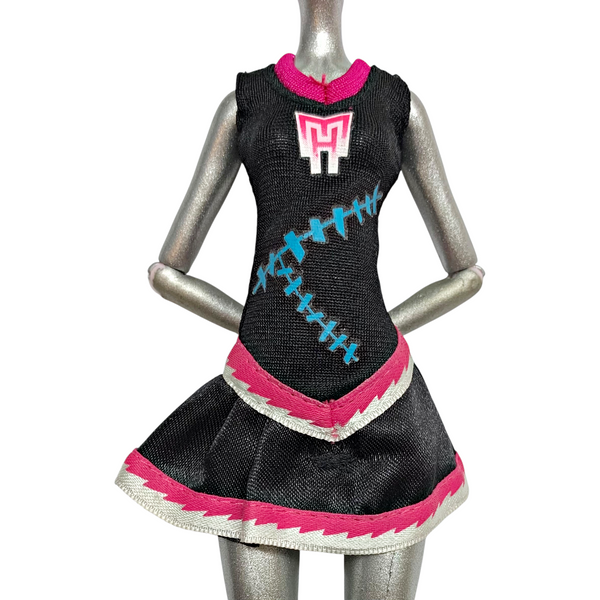 Monster High Frankie Stein Fearleading Scream Uniform Doll Outfit Replacement Black Dress