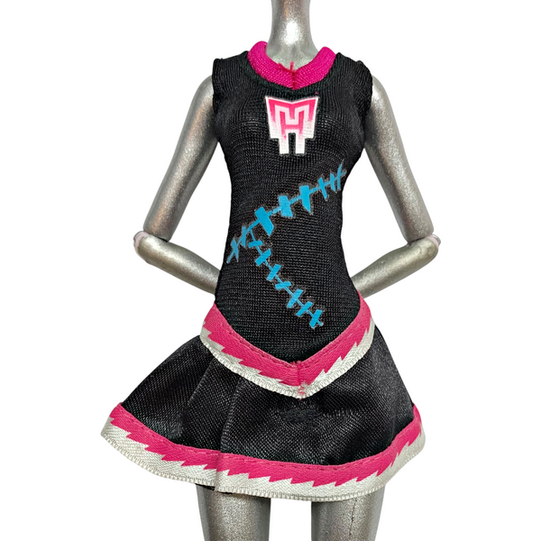 Monster High Frankie Stein Fearleading Scream Uniform Doll Outfit Replacement Black Dress