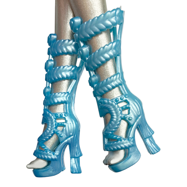 Pearl Blue Replacement Doll Shoes Fits Monster High G1 Size Dolls