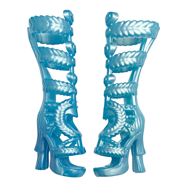 Pearl Blue Replacement Doll Shoes Fits Monster High G1 Size Dolls