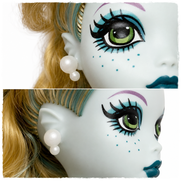 Monster High Dawn Of The Dance Lagoona Blue Doll Replacement Single White Earring