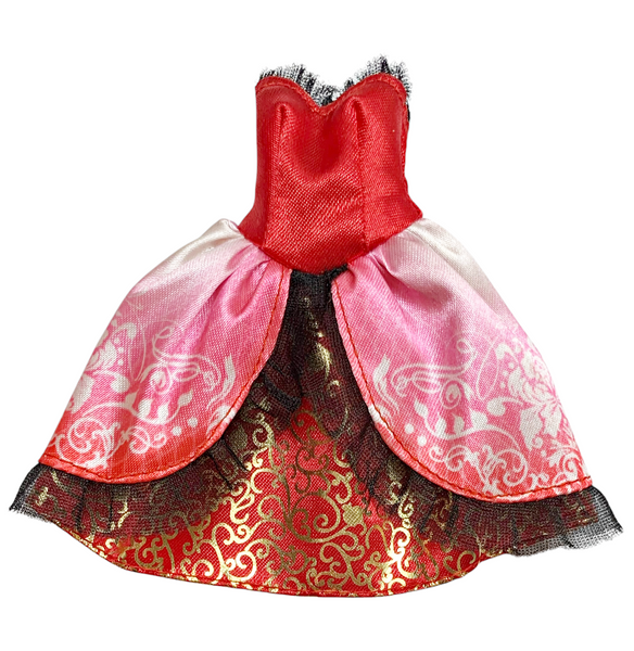 Ever After High Apple White 1st Chapter Doll Outfit Replacement Red & Gold Dress